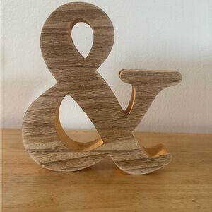 Wooden Ampersand Decor
